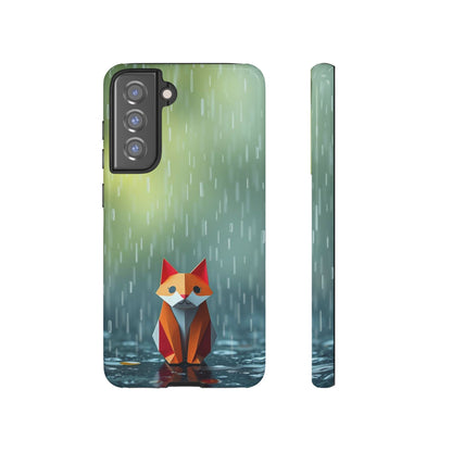 Samsung Galaxy S21 FE / Glossy Phone Case - Origami ’Soggy Fox’ Design Phone Case