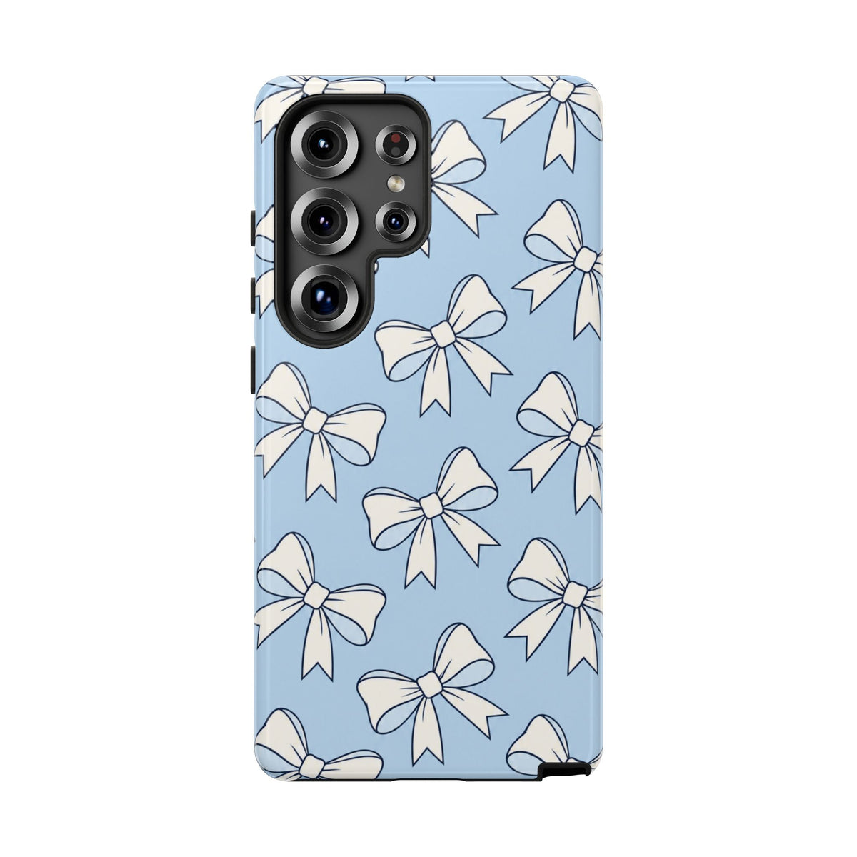 Chic Powder Blue Bow Pattern Phone Case