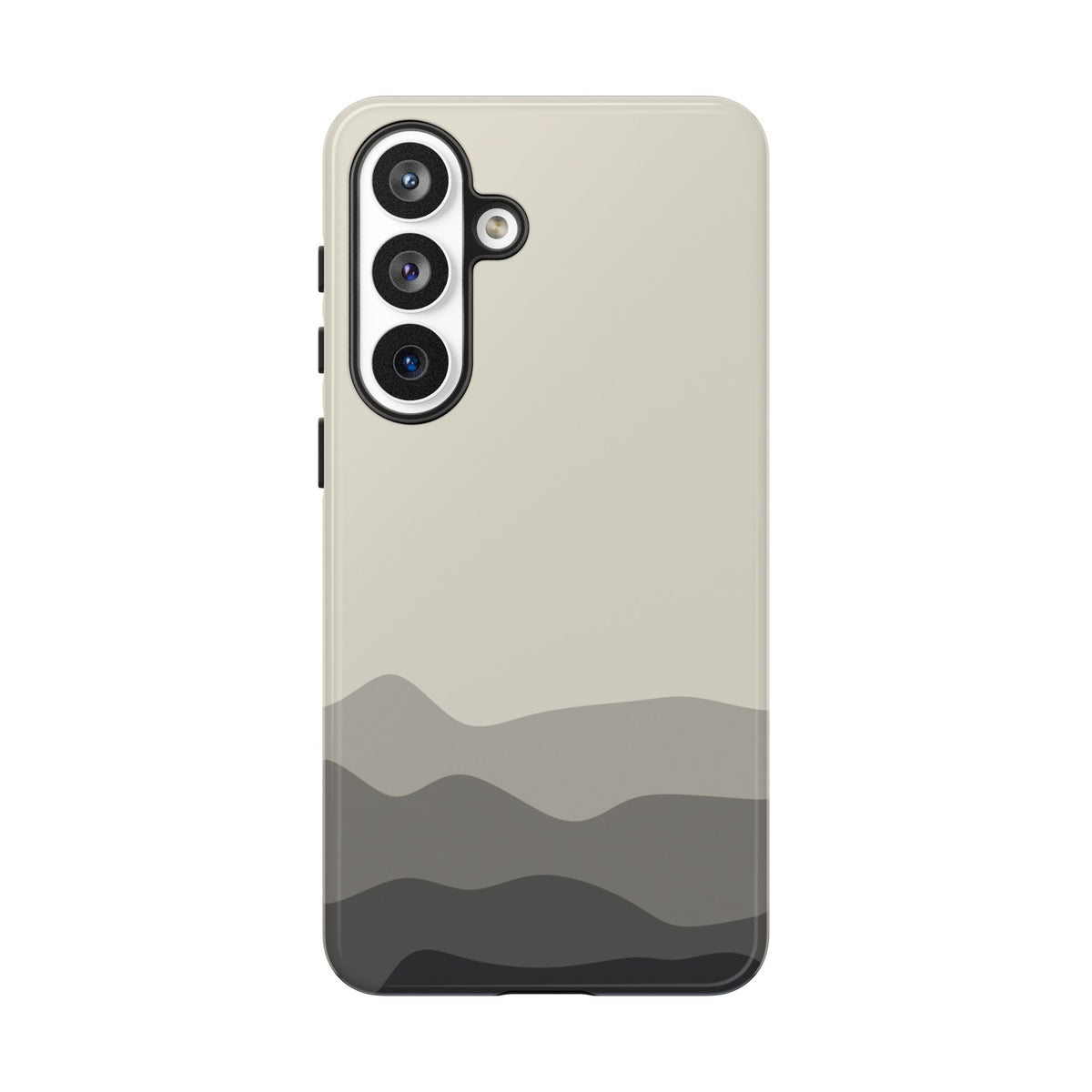 Ivory Abstract Waves Protective Phone Case - White Phone Case - Samsung Galaxy S26 Plus / Glossy