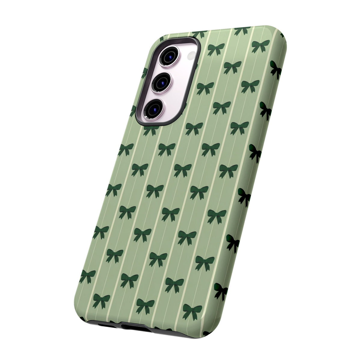 Retro Forest Green Bow Pattern Phone Case