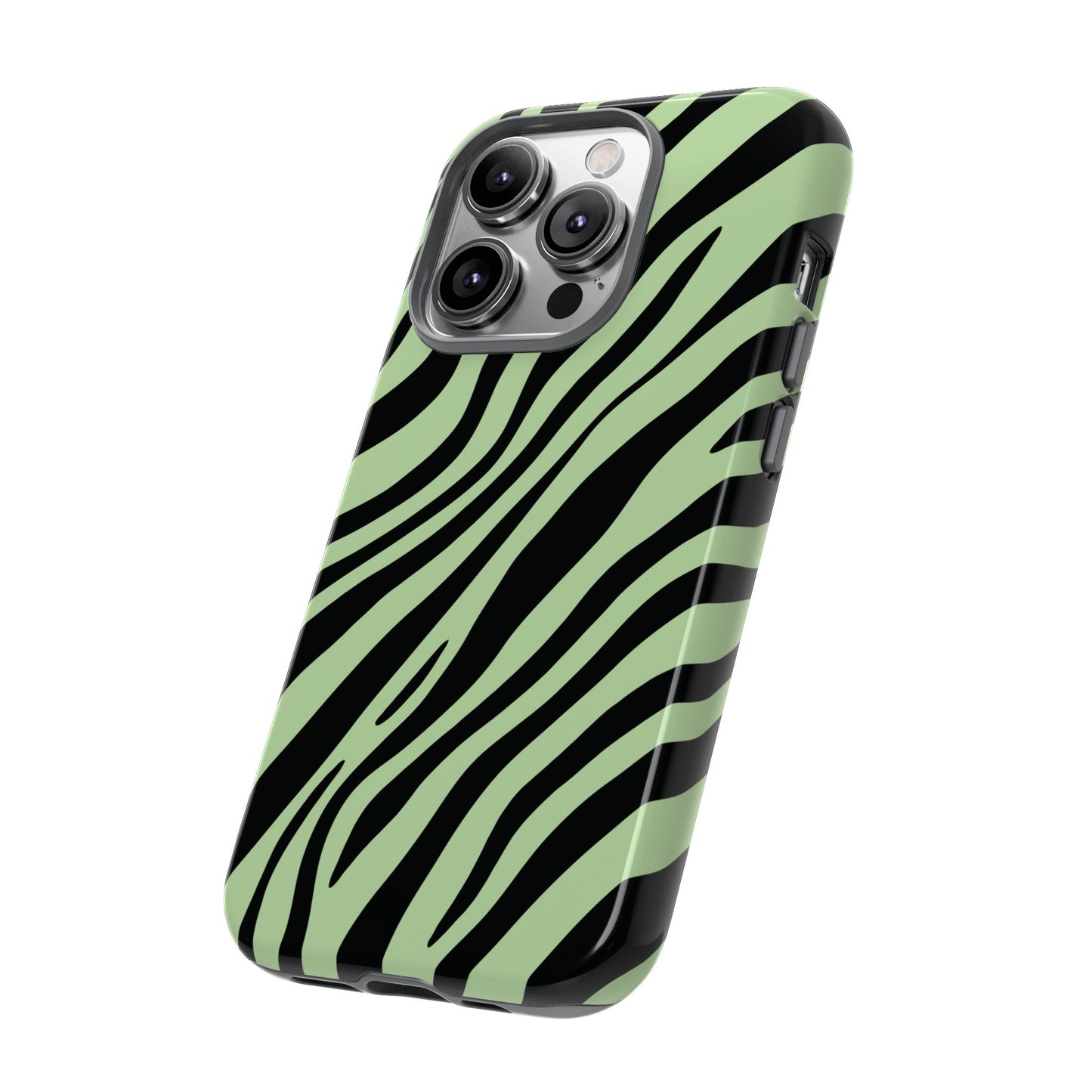 Modern Mint Zebra Print Phone Case