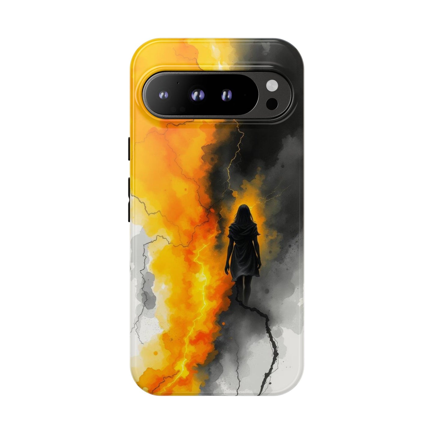 Google Pixel 9 Pro XL / Glossy Phone Case - Watercolour Gothic Silhouette of a Woman Phone Case