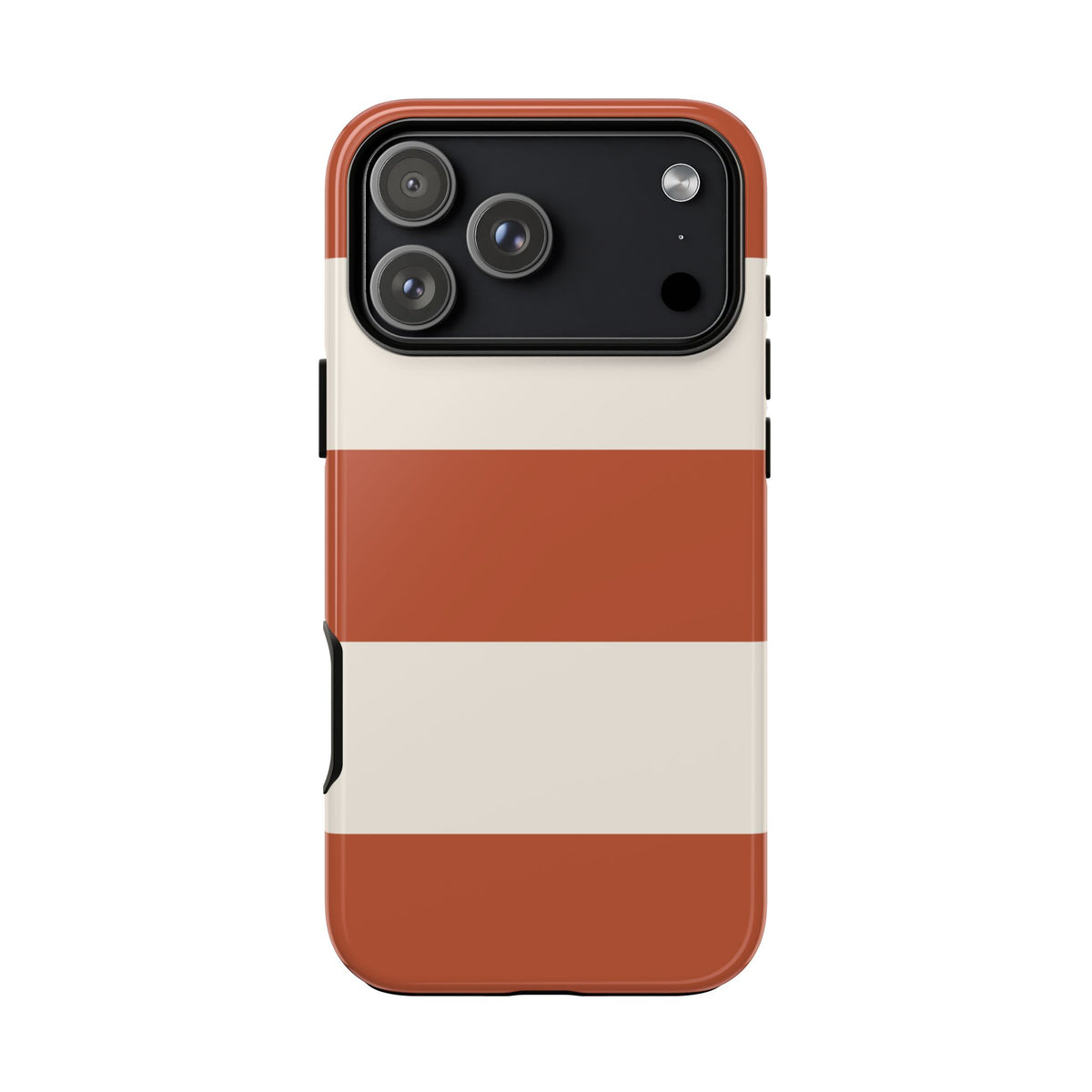 Terracotta Horizontal Stripe Pattern Phone Case - Orange Phone Case - iPhone 17 Pro Max / Glossy