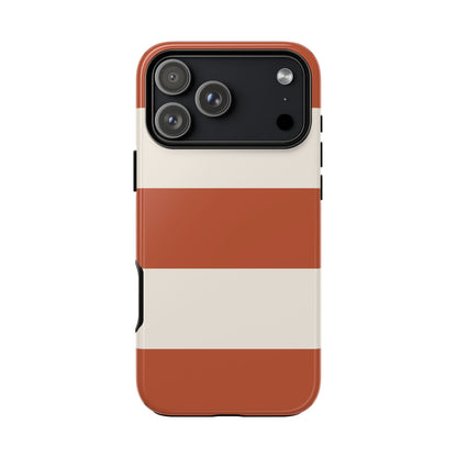 Terracotta Horizontal Stripe Pattern Phone Case - Orange Phone Case - iPhone 17 Pro Max / Glossy