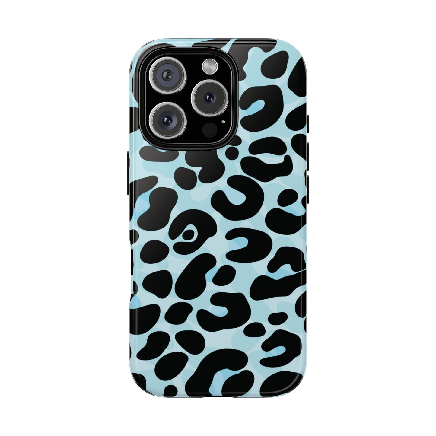 Cool Aqua Leopard Print Phone Case
