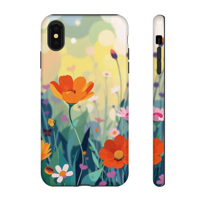 iPhone XS MAX / Glossy Phone Case - Pop Art Style Wildflower Design Phone Case