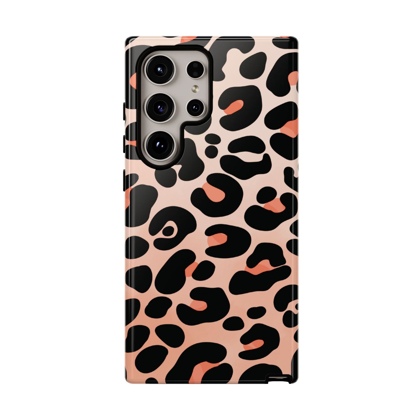 Elegant Peach Leopard Print Phone Case