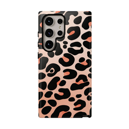 Elegant Peach Leopard Print Phone Case