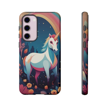 Stylised Unicorn & Rainbow Design Phone Case - Multicolor Phone Case - Samsung Galaxy S23 Plus / Glossy