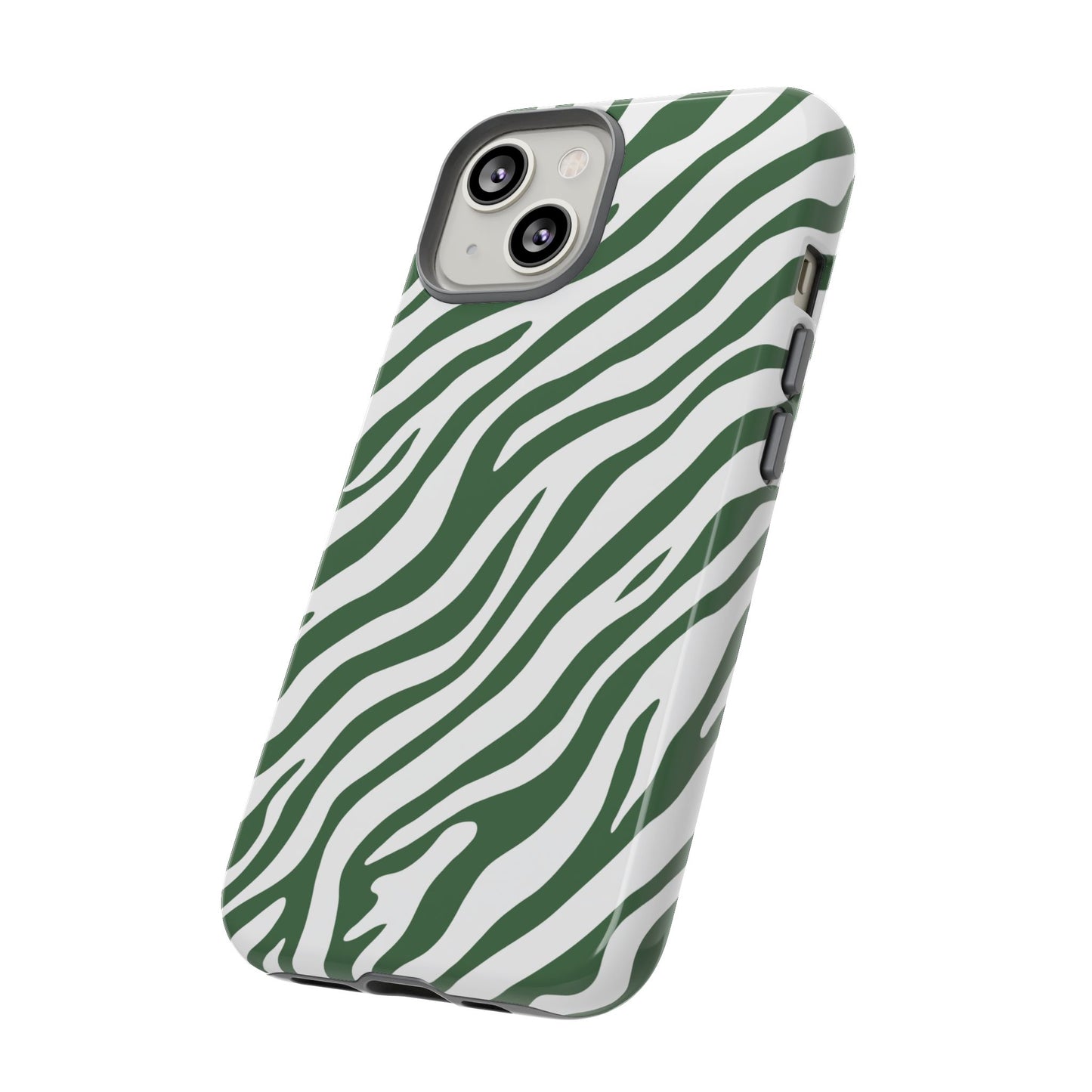 Stylish Sage Zebra Print Phone Case