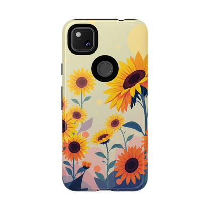Modern Flat Sunflower Design Phone Case