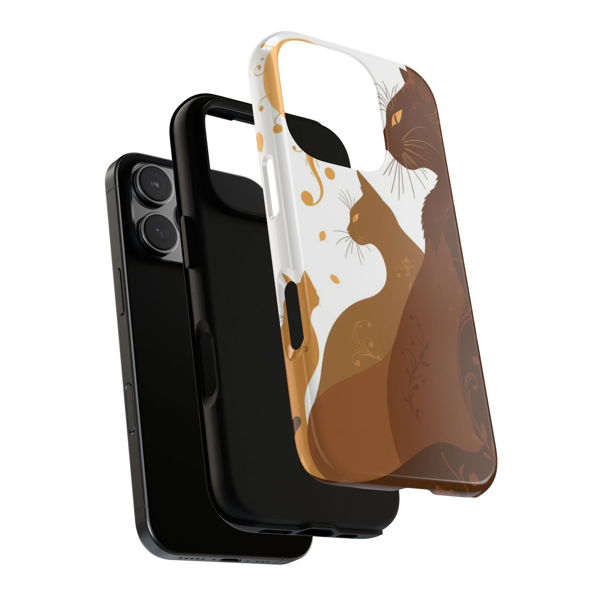 Phone Case - Abstract Cat Pattern Design Phone Case