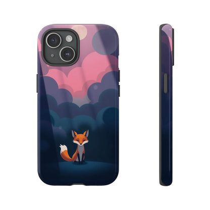 iPhone 15 / Glossy Phone Case - Moody Pop Art Fox Design Phone Case