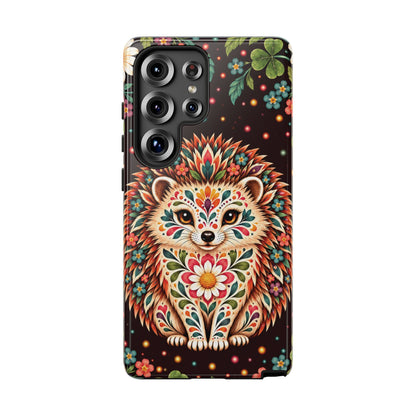 Vibrant Terracotta and Teal Calavera Hedgehog Phone Case - Multicolor Phone Case - Samsung Galaxy S25 Ultra / Glossy