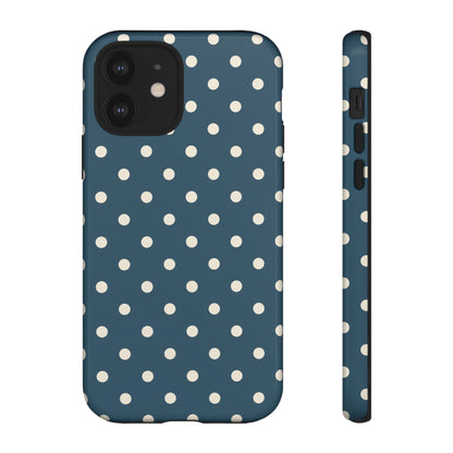 Blue & White Dot Pattern Phone Case