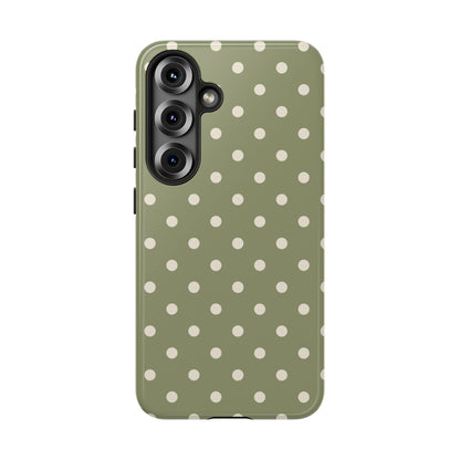 Green & White Dot Pattern Phone Case