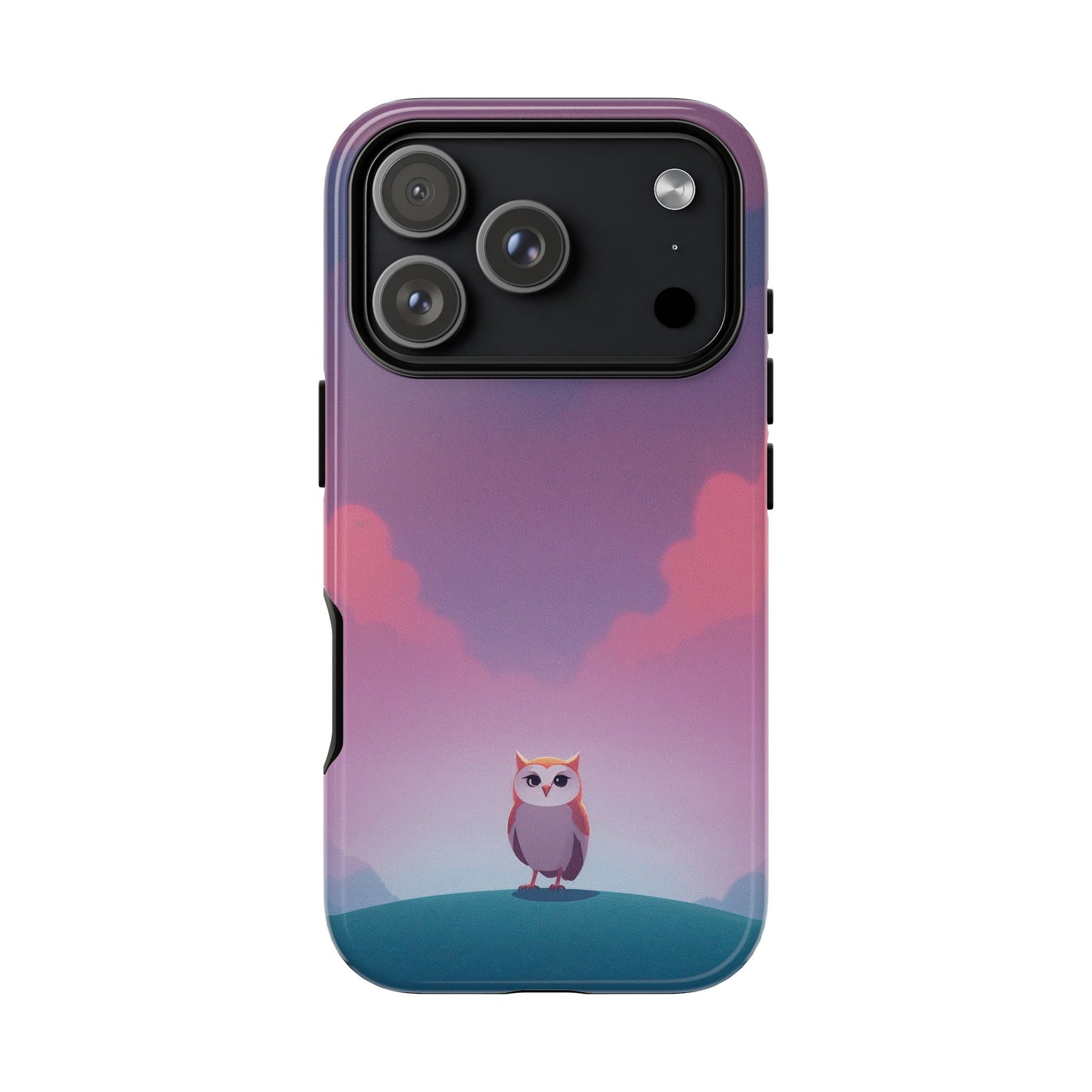 iPhone 17 Pro / Glossy Phone Case - Watercolour Owl & Cloud Design Phone Case
