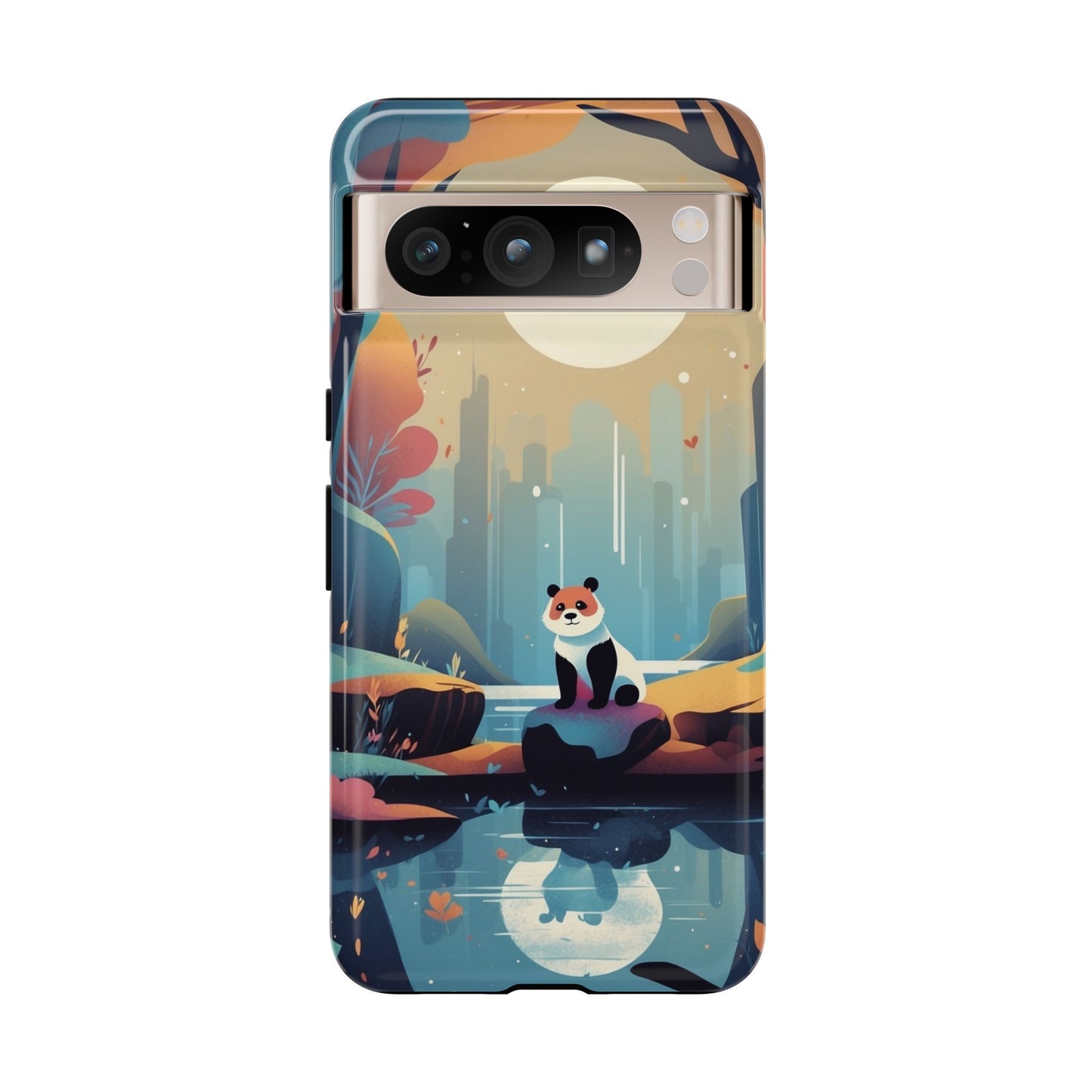Google Pixel 8 Pro / Glossy Phone Case - Stylised Panda Design Phone Case