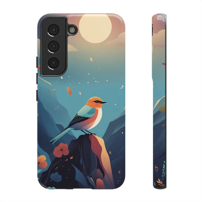 Samsung Galaxy S22 / Glossy Phone Case - Stylised Bird Design Phone Case