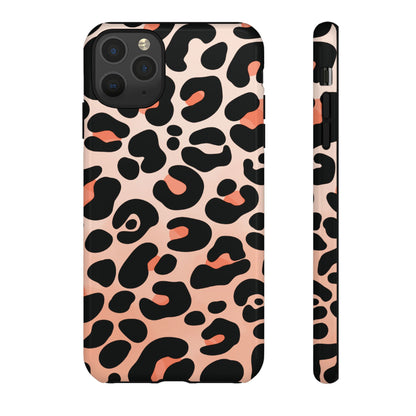 Elegant Peach Leopard Print Phone Case