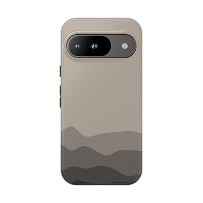 Beige Abstract Waves Protective Phone Case - Beige Phone Case - Google Pixel 9 / Glossy