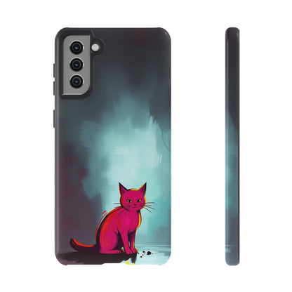 Pop Art Moody Cat Design Phone Case - Multicolor Phone Case - Samsung Galaxy S21 Plus / Glossy