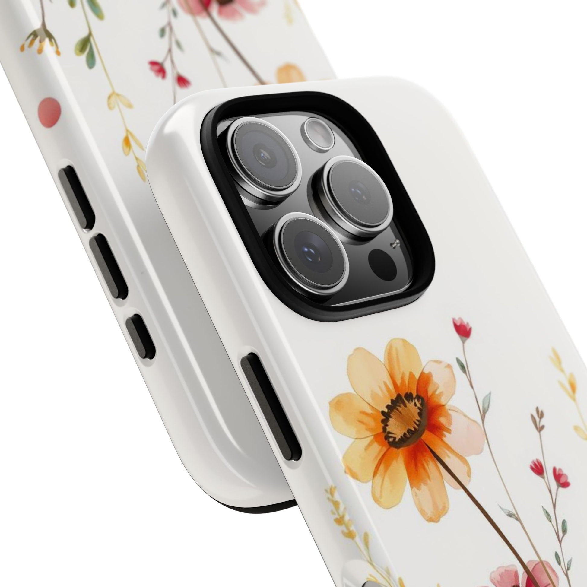 Phone Case - Boho Chic Watercolour Wild Blooms Pattern Phone Case