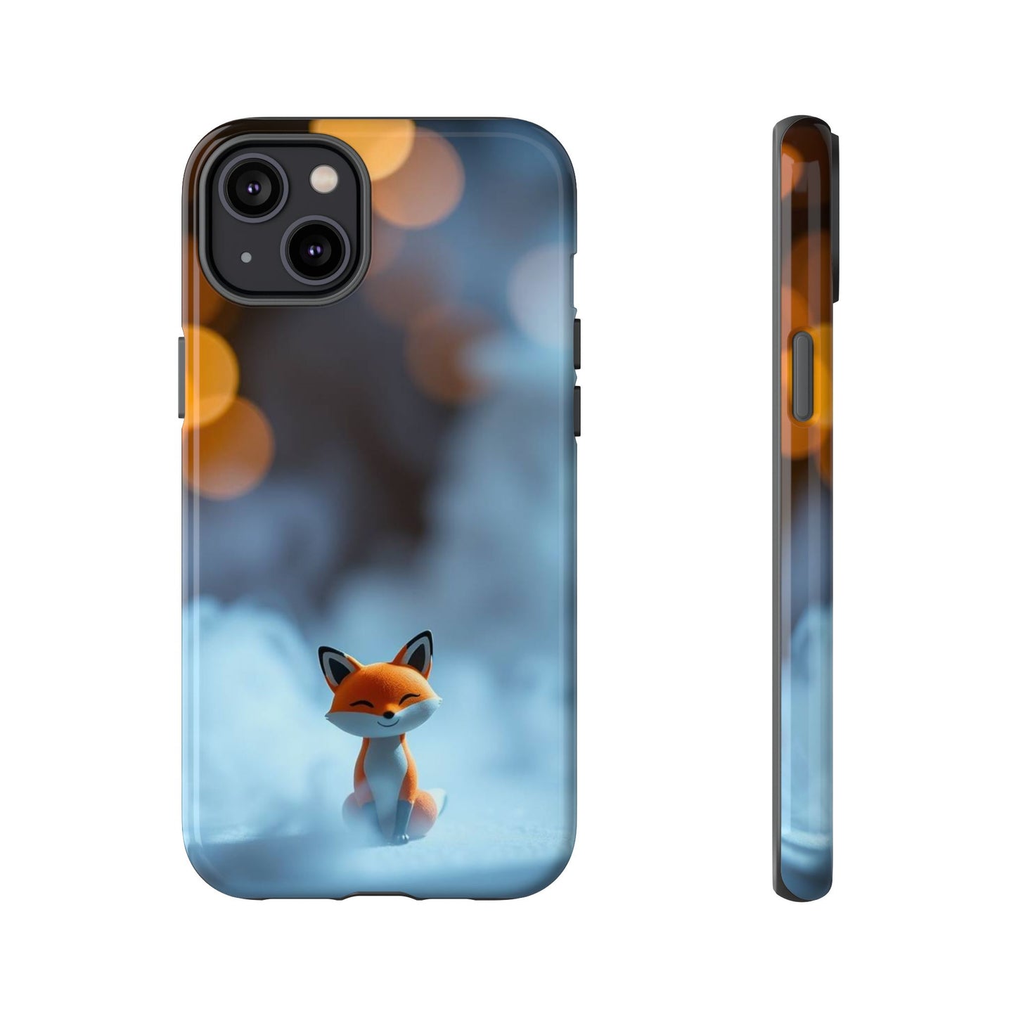 iPhone 14 Plus / Glossy Phone Case - Cute Misty Fox Design Phone Case