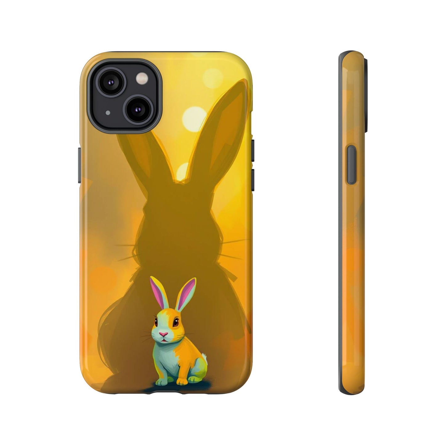 iPhone 14 Plus / Glossy Phone Case - Shadow Rabbit Design Phone Case