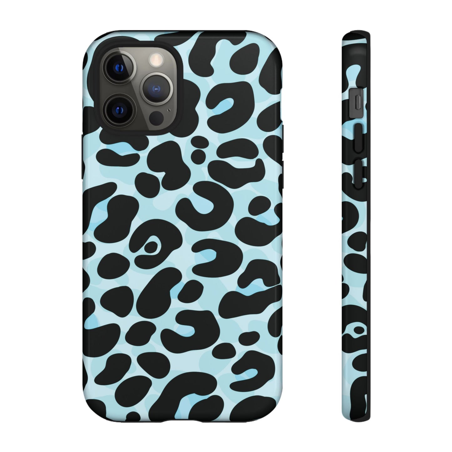 Cool Aqua Leopard Print Phone Case