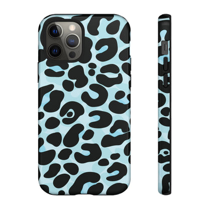 Cool Aqua Leopard Print Phone Case