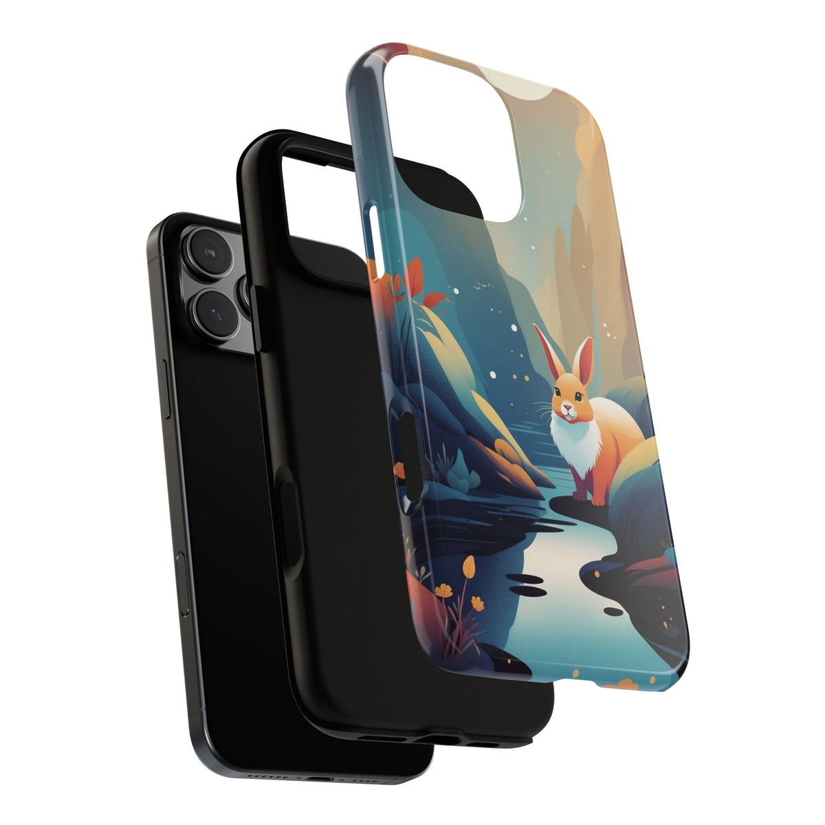 Stylised Rabbit Design Phone Case - Multicolor Phone Case