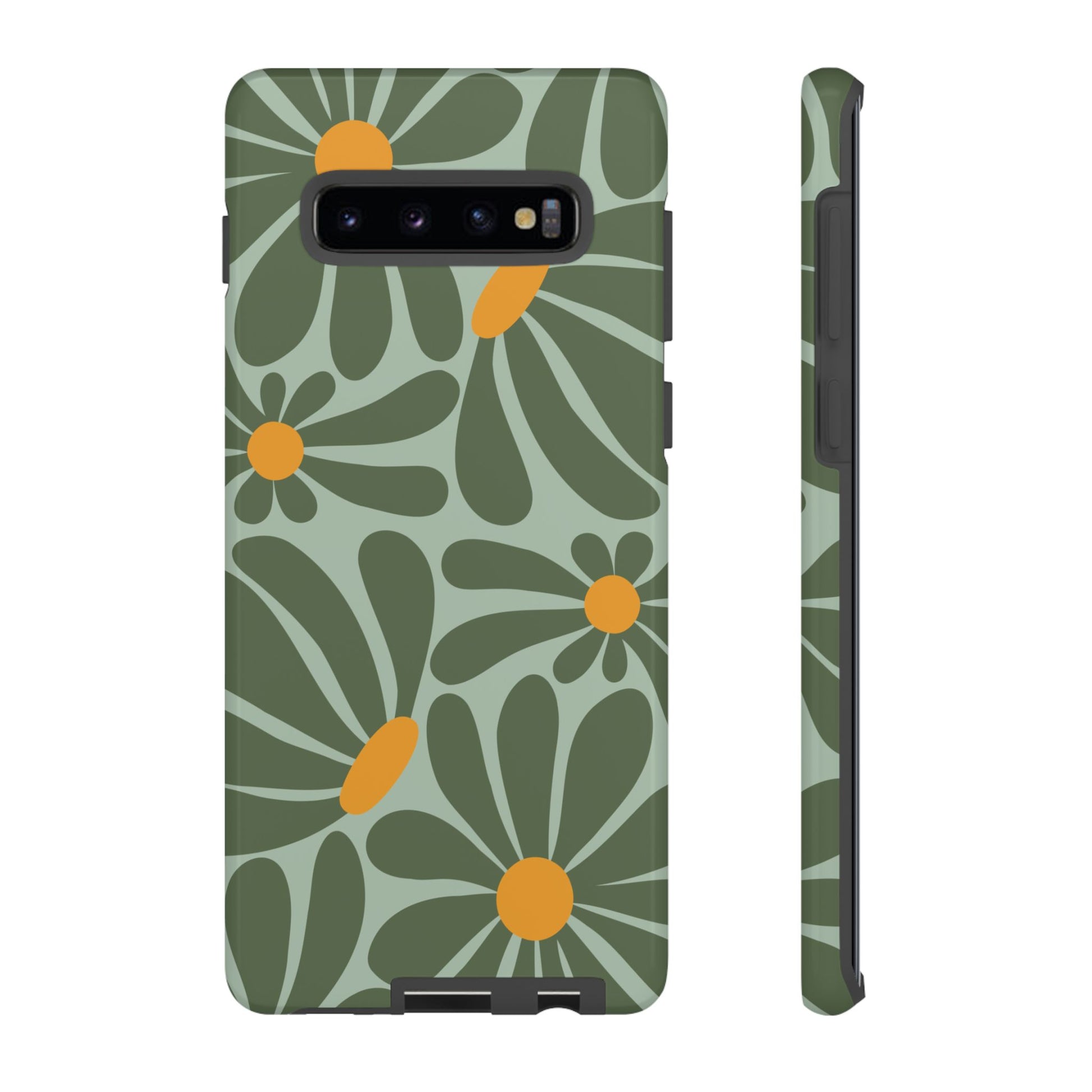 Phone Case - Retro Green Daisy Pattern Phone Case