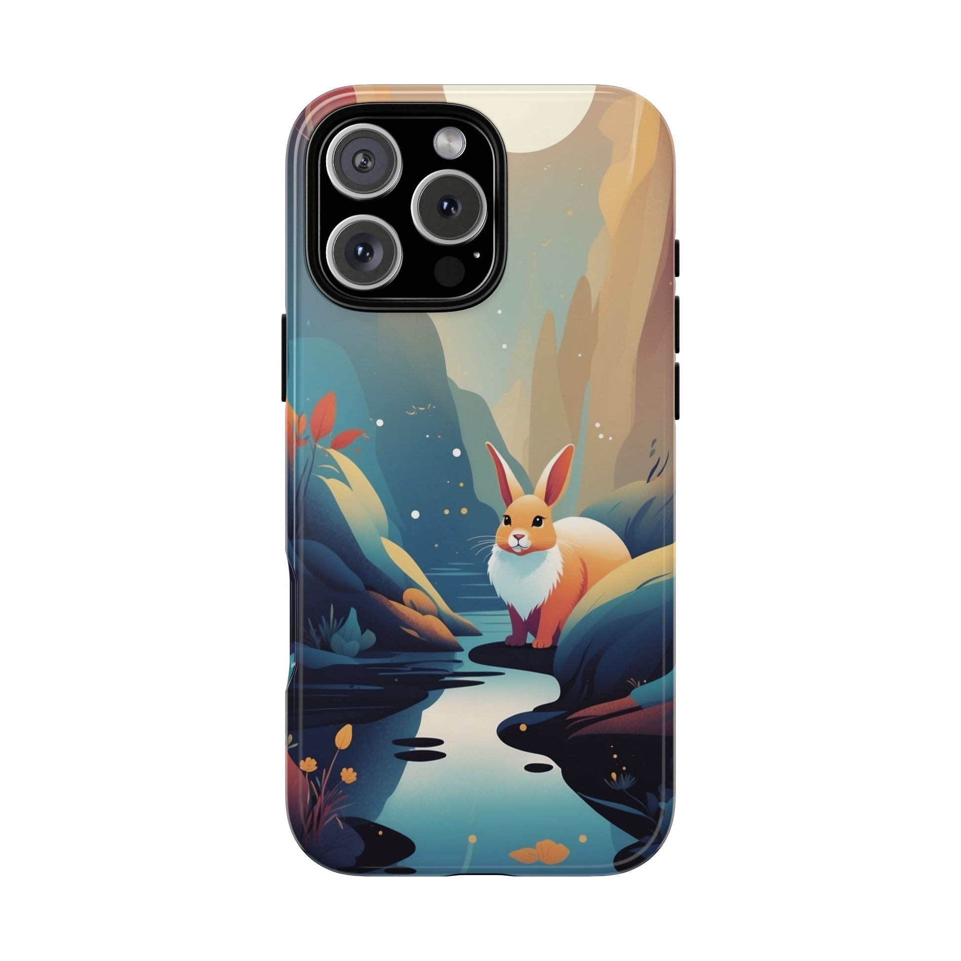 Stylised Rabbit Design Phone Case - Multicolor Phone Case - iPhone 16 Pro Max / Glossy