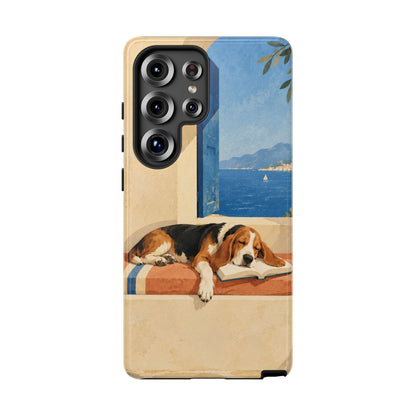 Basset Hound Unfinished Chapter Phone Case - Multicolor Phone Case - Samsung Galaxy S25 Ultra / Glossy