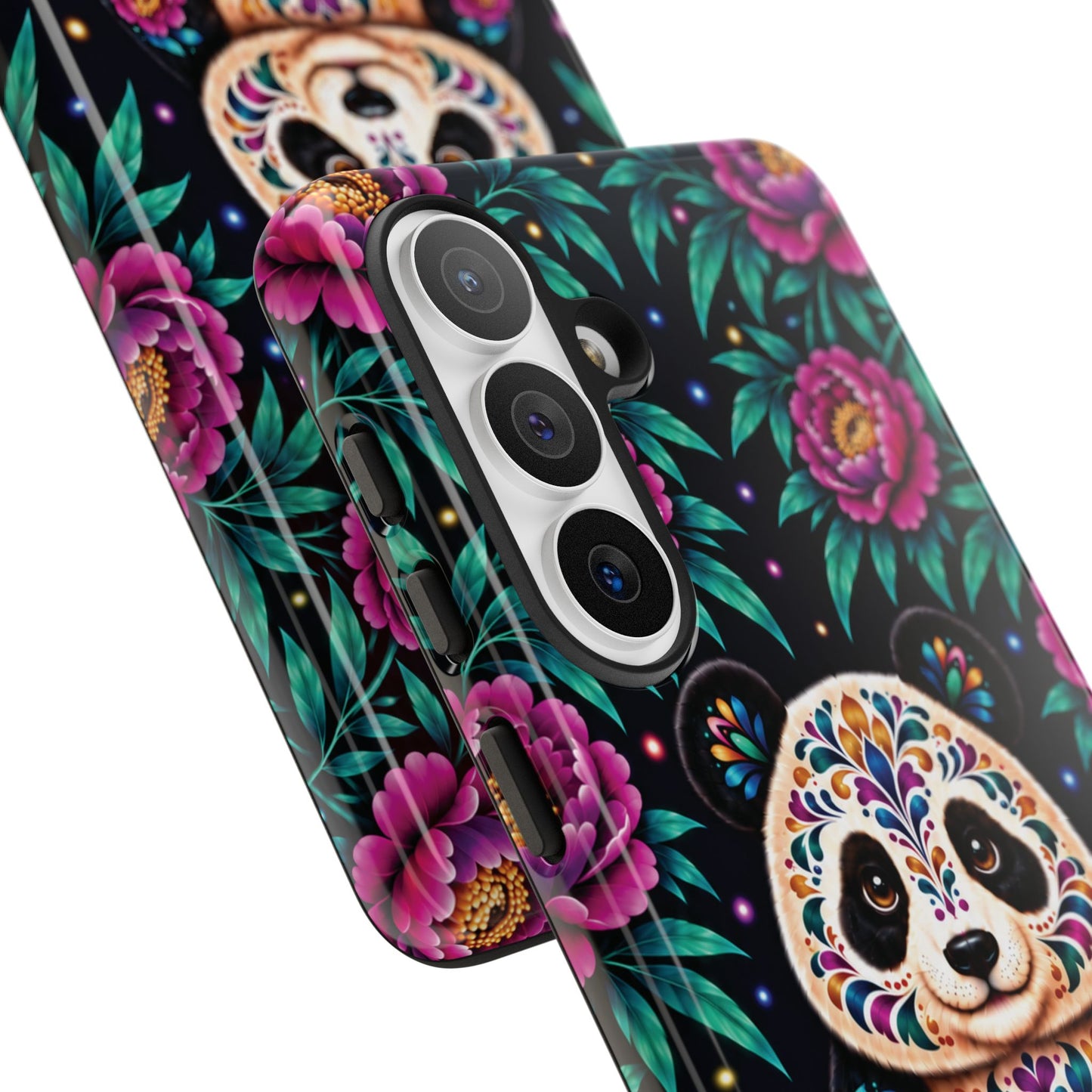 Cute Purple and Teal Calavera Panda Phone Case - Multicolor Phone Case