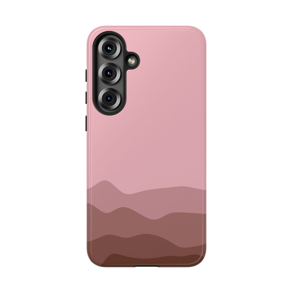 Pink Abstract Waves Protective Phone Case - Pink Phone Case - Samsung Galaxy S25 Plus / Glossy