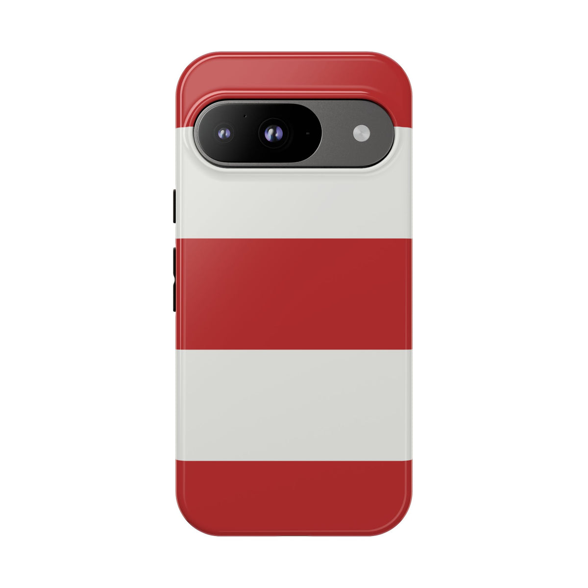 Red & White Horizontal Stripe Pattern Phone Case - Red Phone Case - Google Pixel 9 / Glossy
