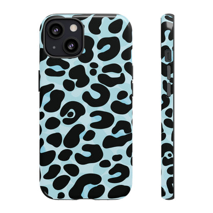 Cool Aqua Leopard Print Phone Case