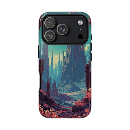 Alien Monolith Valley Sci-fi Phone Case - Pink Phone Case - iPhone 17 Pro / Glossy