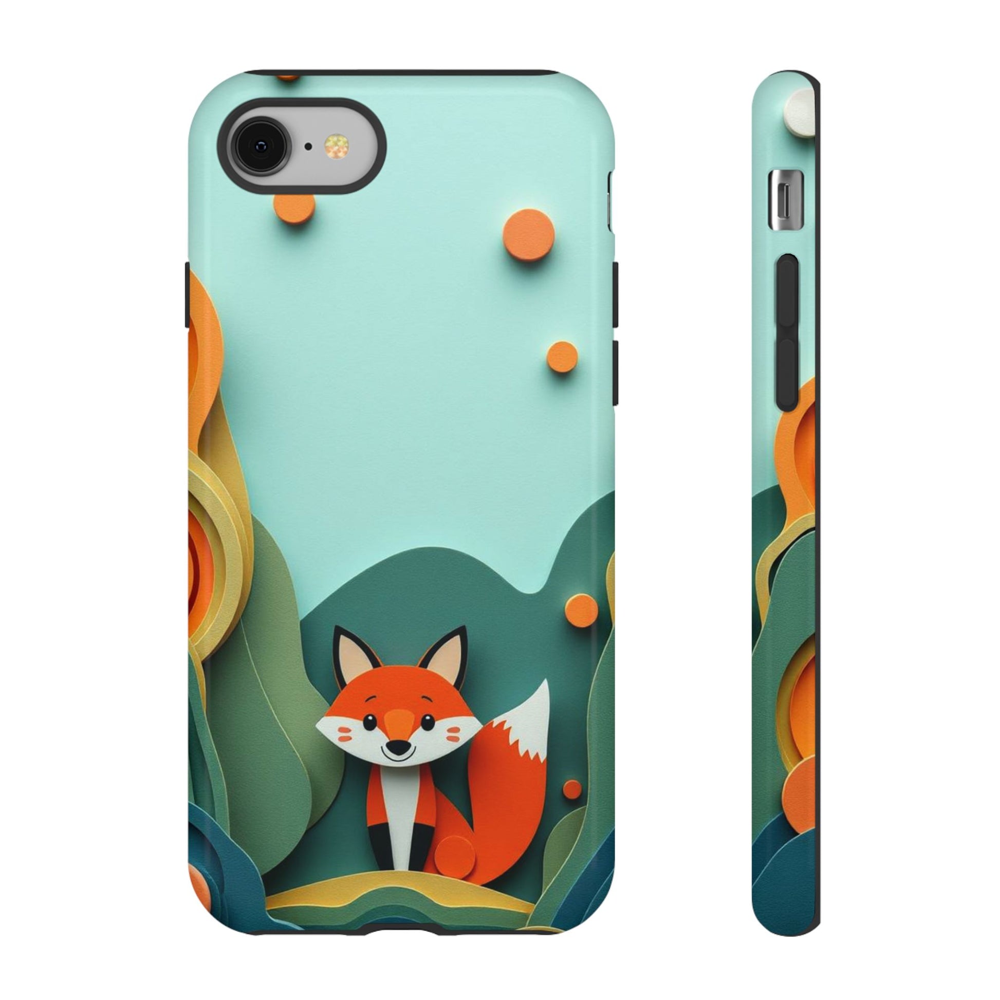 Whimsical Papier-mâché Fox Design Phone Case - Multicolor Phone Case - iPhone 8 / Glossy