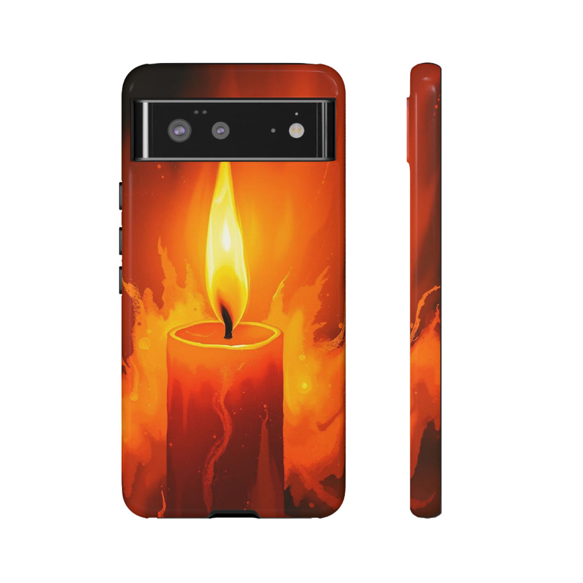 Red Candle Phone Case - Multicolor Phone Case - Google Pixel 6 / Glossy