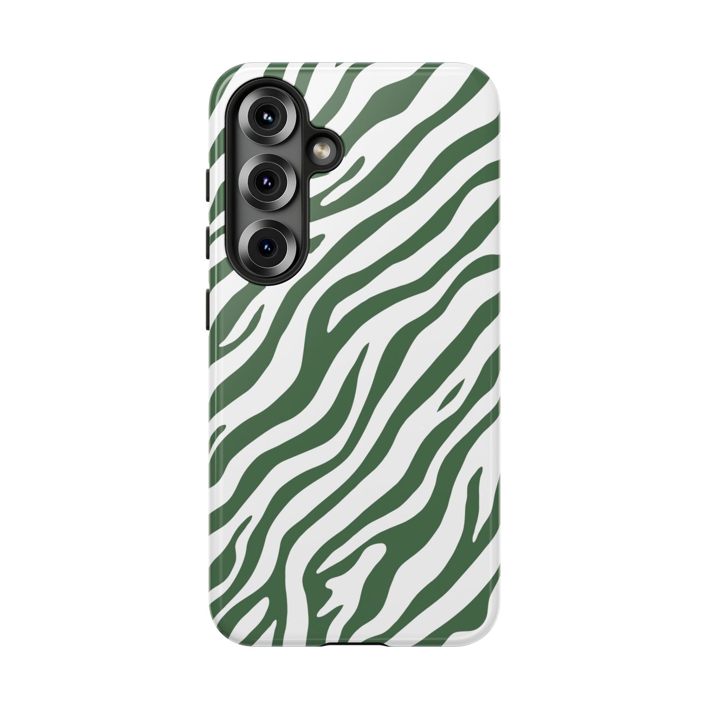 Stylish Sage Zebra Print Phone Case