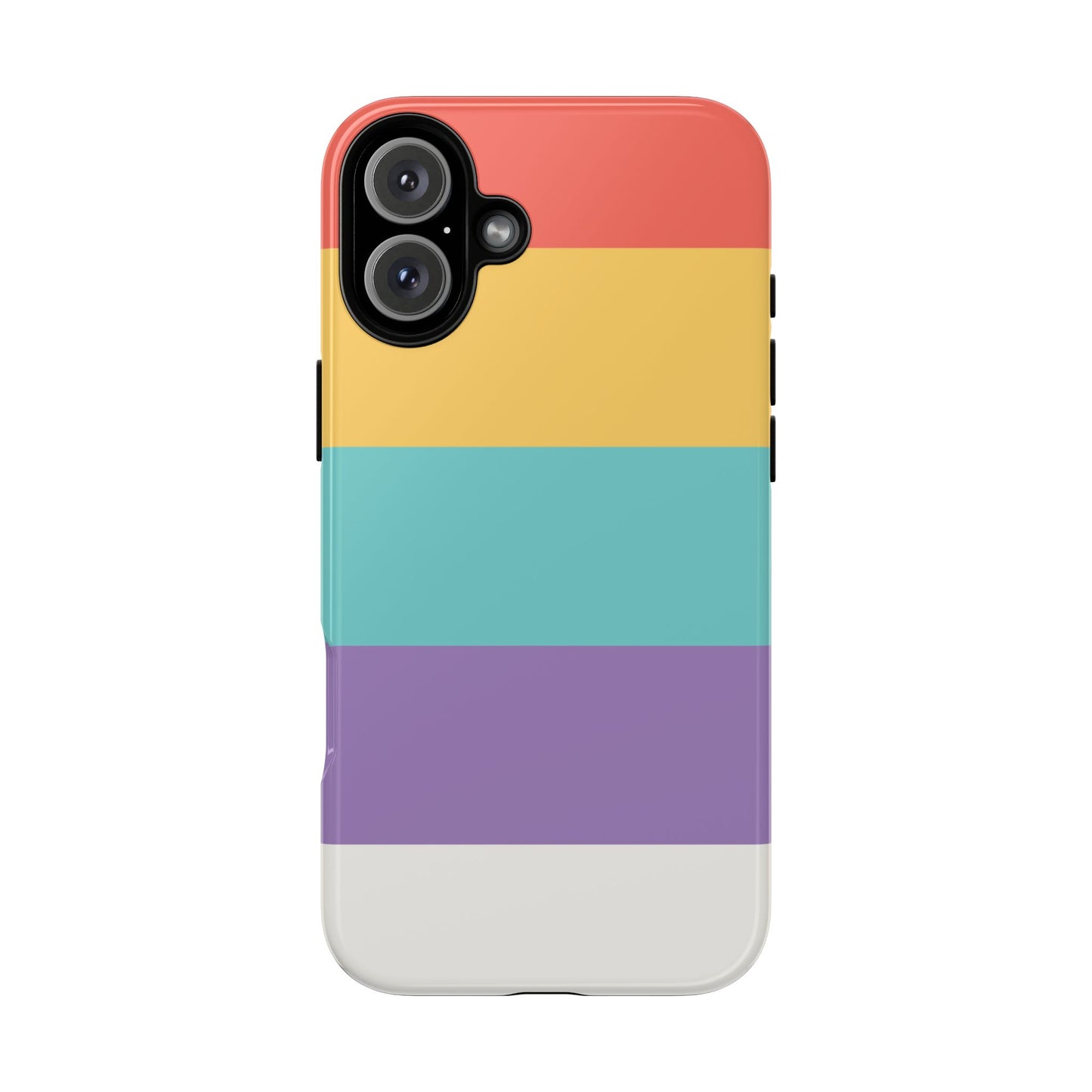 Pastel Rainbow Stripe Pattern Phone Case - Phone Case - iPhone 16 Plus / Glossy