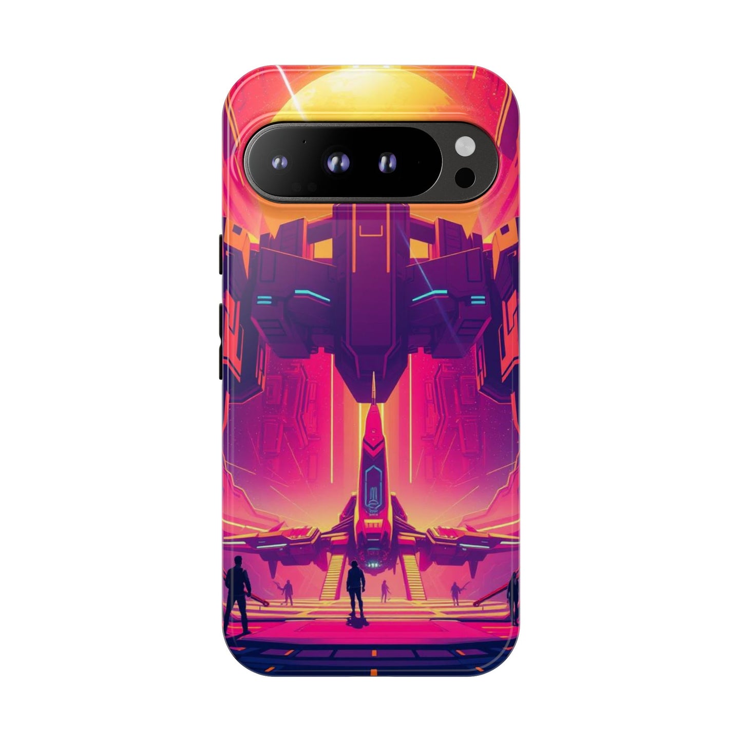Google Pixel 9 Pro XL / Glossy Phone Case - Alien Landing Pad Design Phone Case