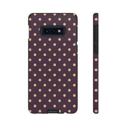 Purple with Yellow Dot Pattern Phone Case