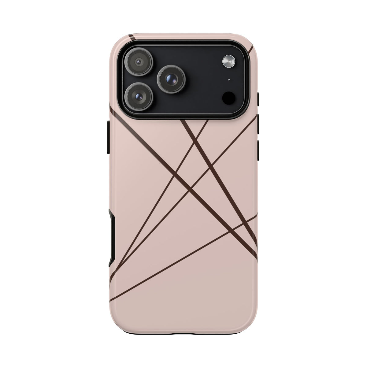 Abstract Pink with Brown Lines Phone Case - Pink Phone Case - iPhone 18 Pro Max / Glossy