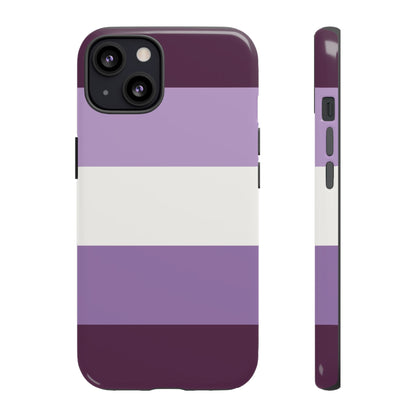iPhone 13 / Glossy Phone Case - Purple Stripe Pattern Phone Case