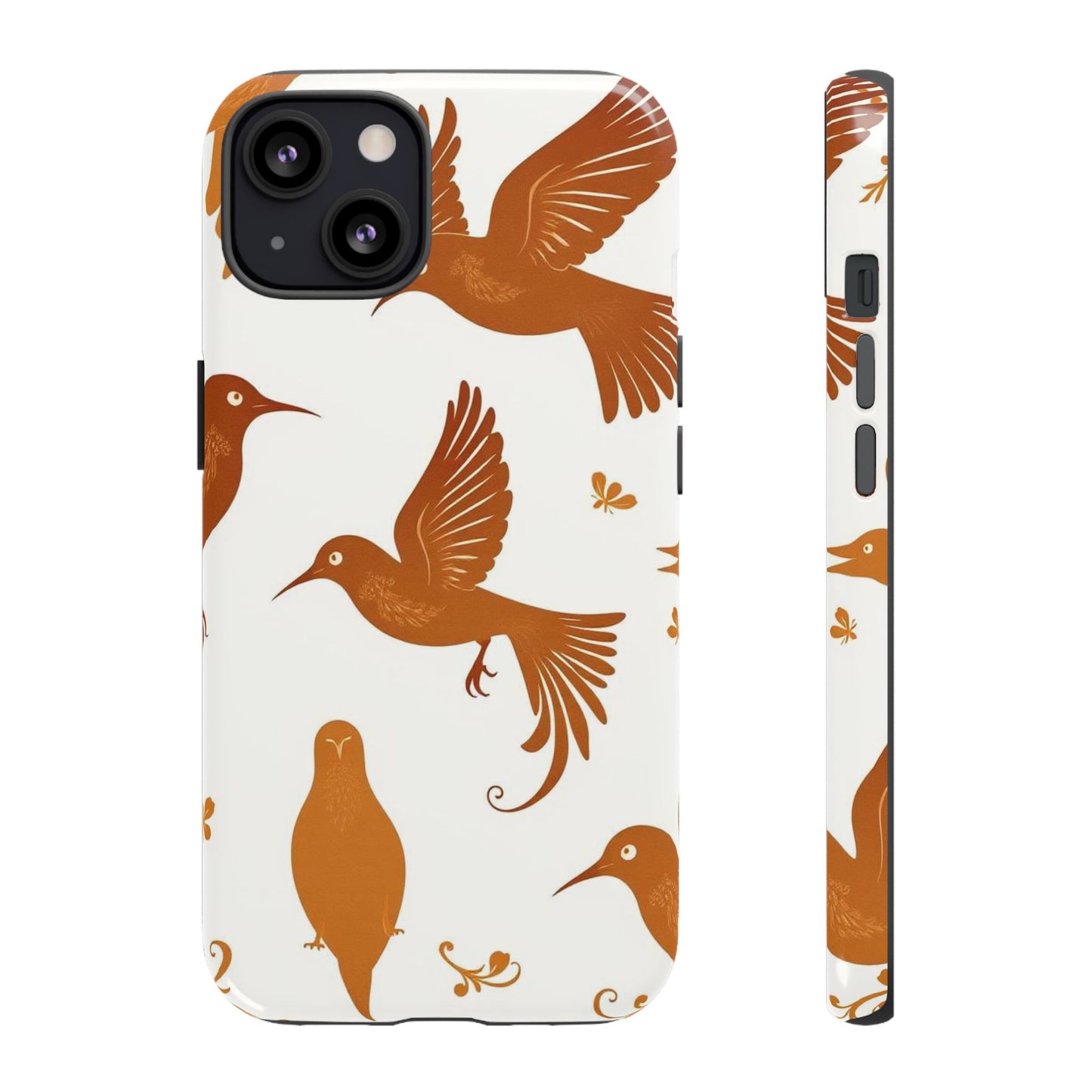iPhone 13 / Glossy Phone Case - Abstract Bird Pattern Phone Case