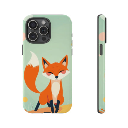 iPhone 15 Pro Max / Glossy Phone Case - Happy Fox Design Phone Case